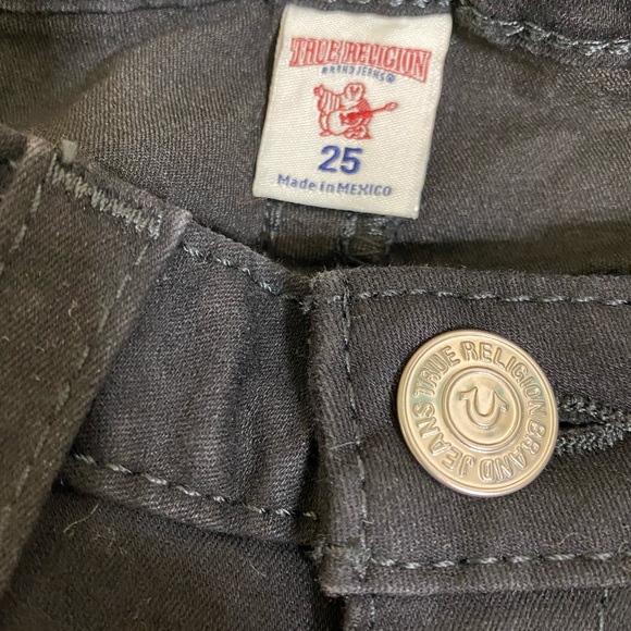 True Religion “Curvy” Black Jeans NEW Size 25 - Picture 2 of 5